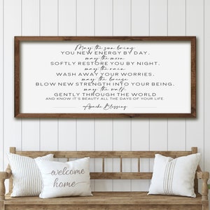 Apache Blessing Sign , Farmhouse Sign , Wood Modern Farmhouse , House Warming Gift  , Home Wood Sign , Living Room Wall Art