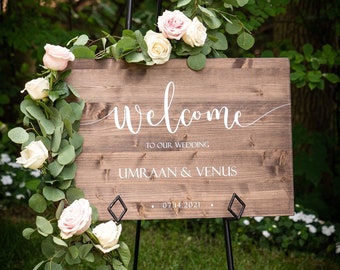 40% OFF Wedding Welcome Sign - Wood Wedding Sign - Rustic Wedding Decor