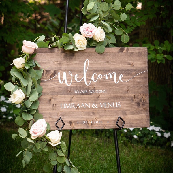 40% OFF Wedding Welcome Sign - Wood Wedding Sign - Rustic Wedding Decor