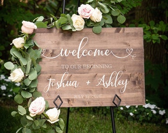 40% OFF Wedding Welcome Sign - Wood Wedding Sign - Rustic Wedding Decor