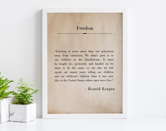 Freedom Quote Wood Sign: Rustic Inspirational Wall Art