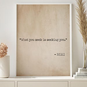 Rumi Quote Framed Wall Art: Motivational Business Decor