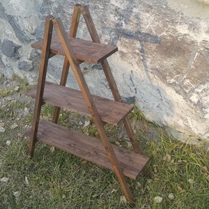 40% OFF Cascade Ladder Shelf - Rustic Bookshelf - Rustic Bookcase - Rustic Shelving Unit - Portable Display