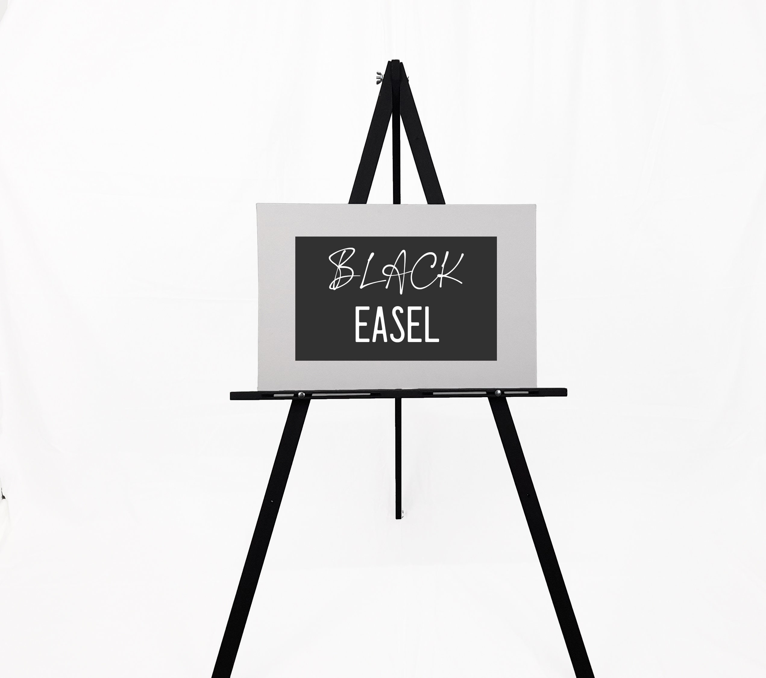 Metal Easel Display Stand - Decorative Black Picture Easel Stand for  Wedding Sign, Painting, Poster, Cemetery - Tall Fancy Floor Art Easel  Canvas