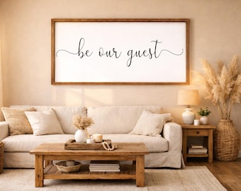 Be Our Guest Wood Sign: Rustic Farmhouse Guest Room Decor