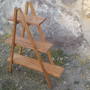 Wooden Display Ladder - Cupcake Display - Easy Storage - Ladder Shelf -Wedding Display Stand - Portable Display - Display Christmas decors