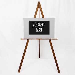Solid wood Easel for Wedding Signs, Elegant Floor Easel Stand for Formal Wedding Signage or Funeral Sign Stand, Solid Wood Easel, Easy Setup