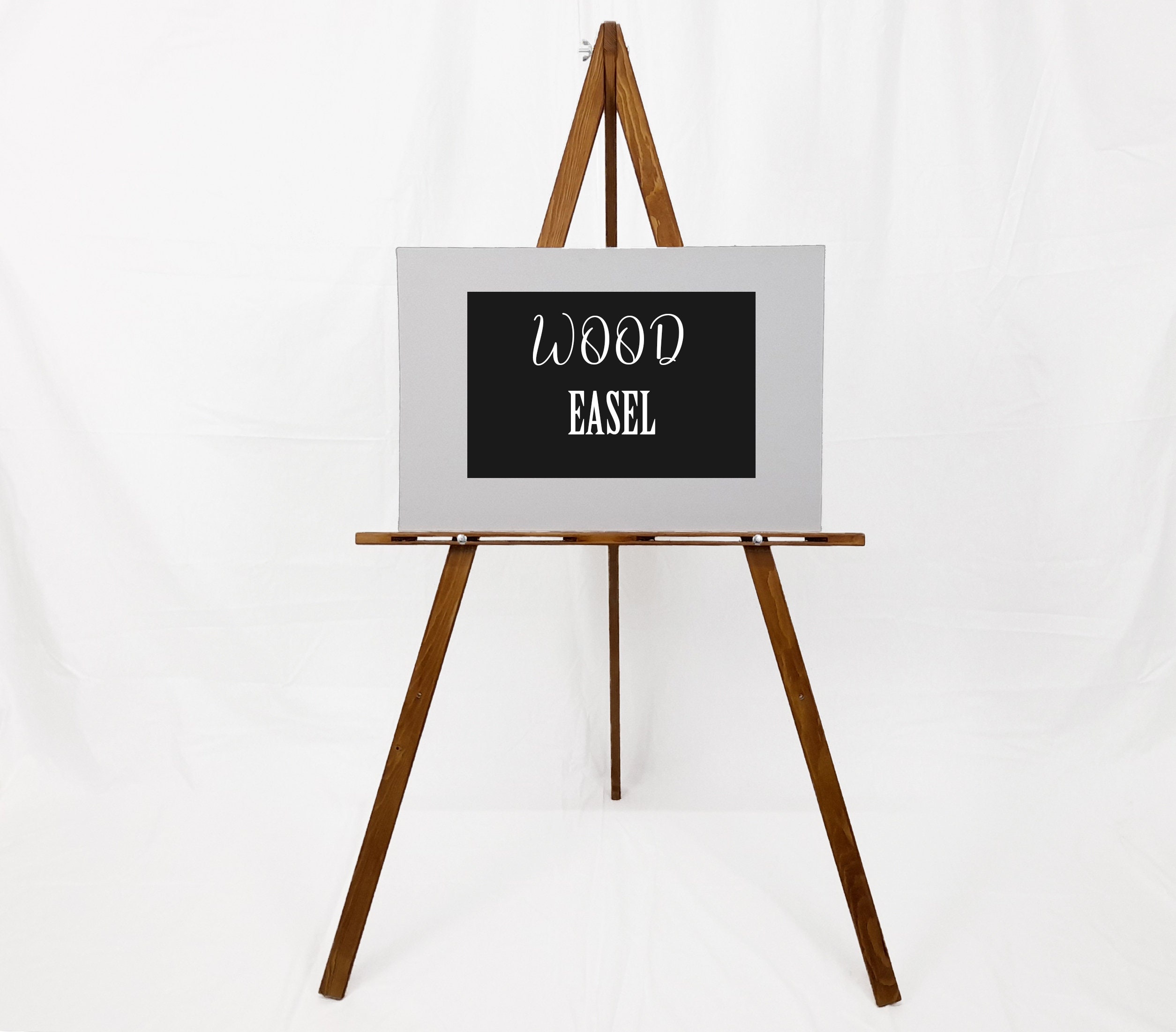 Solid Wood Easel for Wedding Signs, Elegant Floor Easel Stand for Formal Wedding  Signage or Funeral Sign Stand, Solid Wood Easel, Easy Setup 