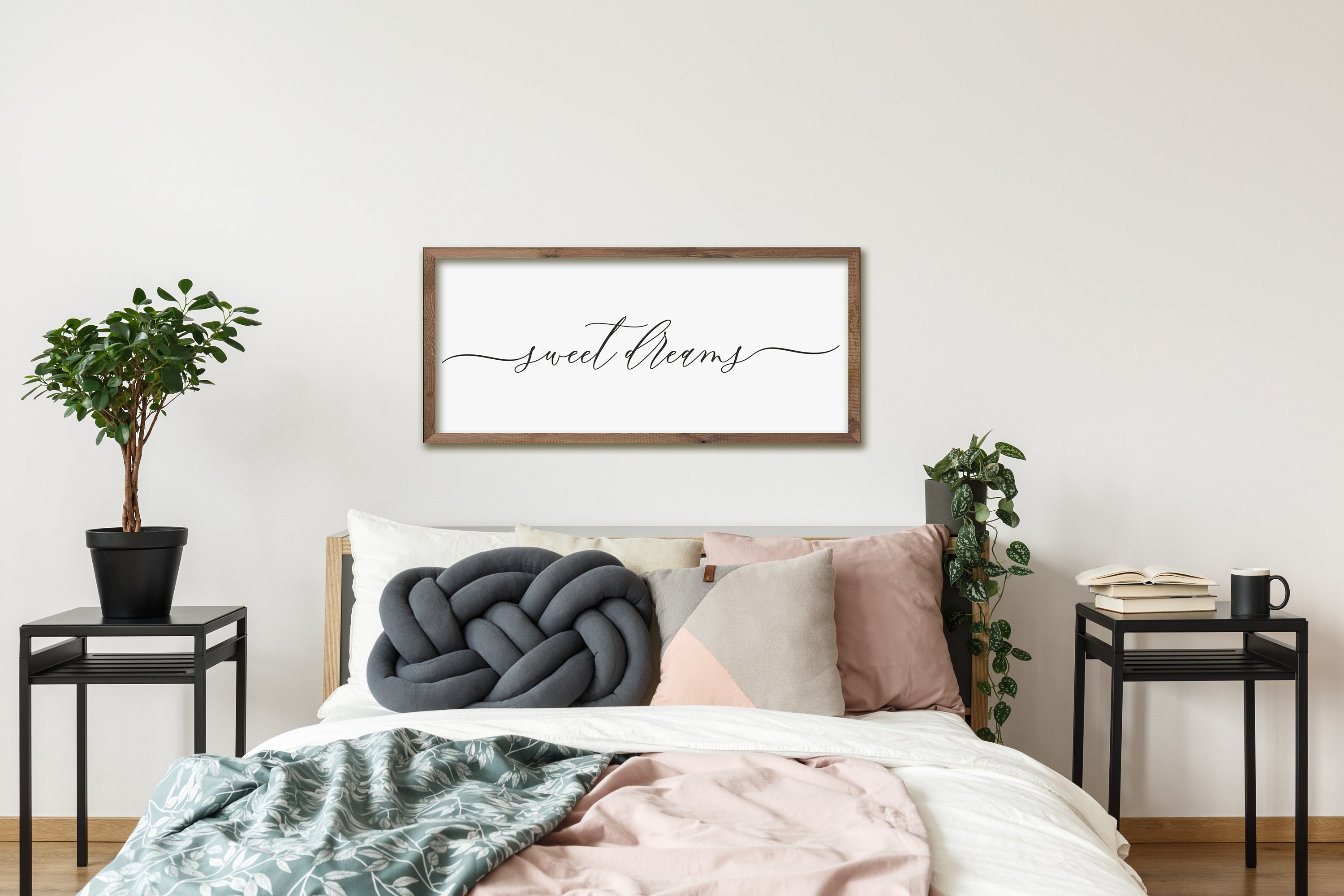 Master Bedroom Wall Sign - Sweet Dreams Wall Art for Over Bed - Bedroom Decor - Master Bedroom Wall Decor Signs