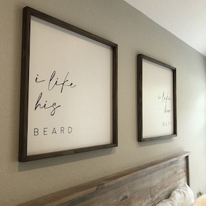 40% OFF I like her butt, I like his beard  - Farmhouse Decor - Farmhouse Style Sign -  Creative Bedroom Decor