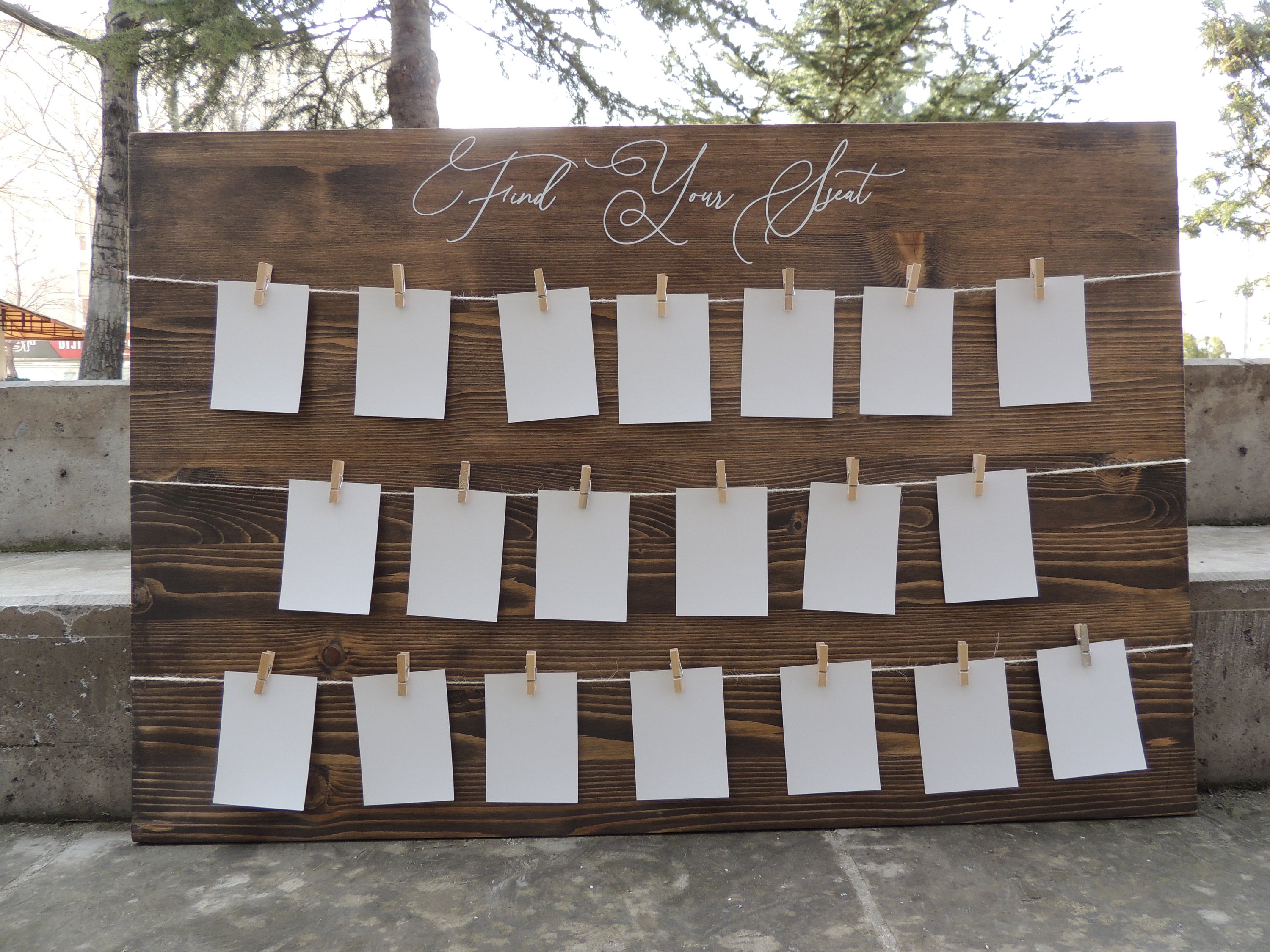 Find your seat rustic sign. Rustic find your seat sign. Wedding table –  Bridges2You