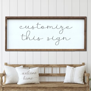 Letrero de madera personalizado / Decoración de pared personalizada / Arte de pared de madera personalizado / Letrero de madera personalizado / Letreros de madera enmarcados / Regalo de Navidad