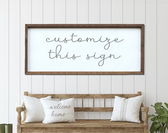 Custom Wood Sign | Custom Wall Decor | Custom Wooden Wall Art | Personalized Wood Sign | Framed Wood Signs | Christmas Gift