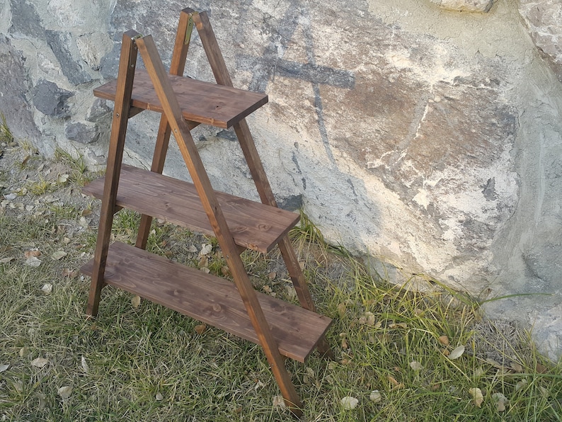 Cascade Ladder Shelf Rustic Bookshelf Rustic Bookcase Etsy