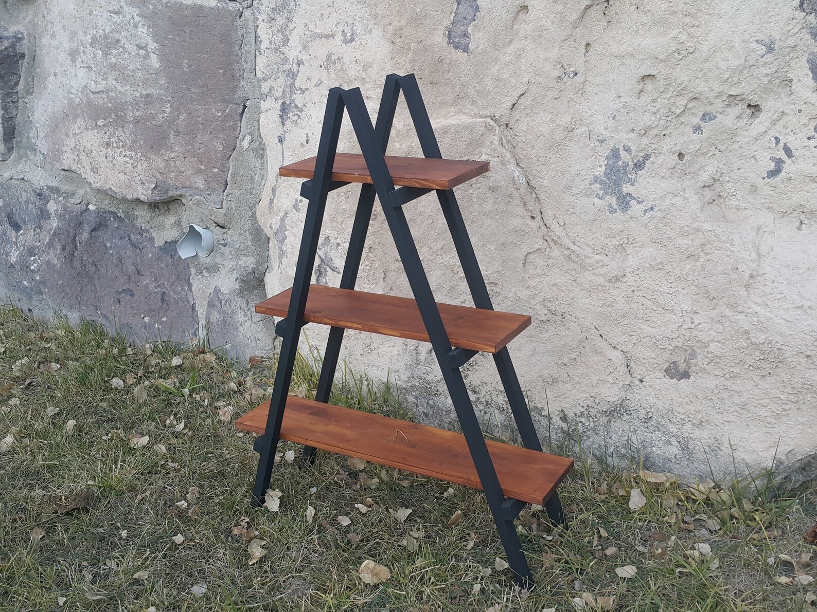 Cascade Ladder Shelf two Color Rustic Bookshelf Rustic Etsy
