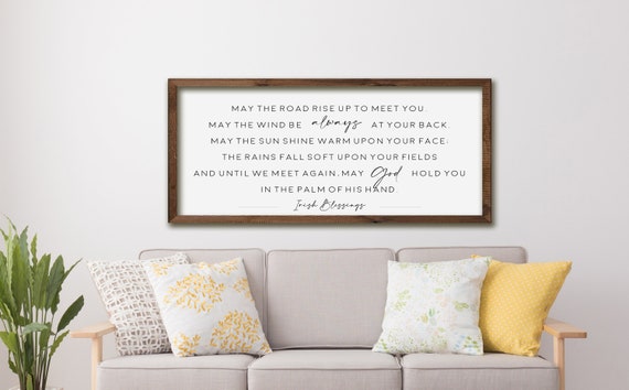 Irish Blessing Farmhouse Sign: Rustic Home Decor