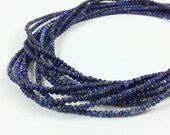 Lapis Lazuli 3mm round-ish beads, 15-16" strand, approximately 150 beads