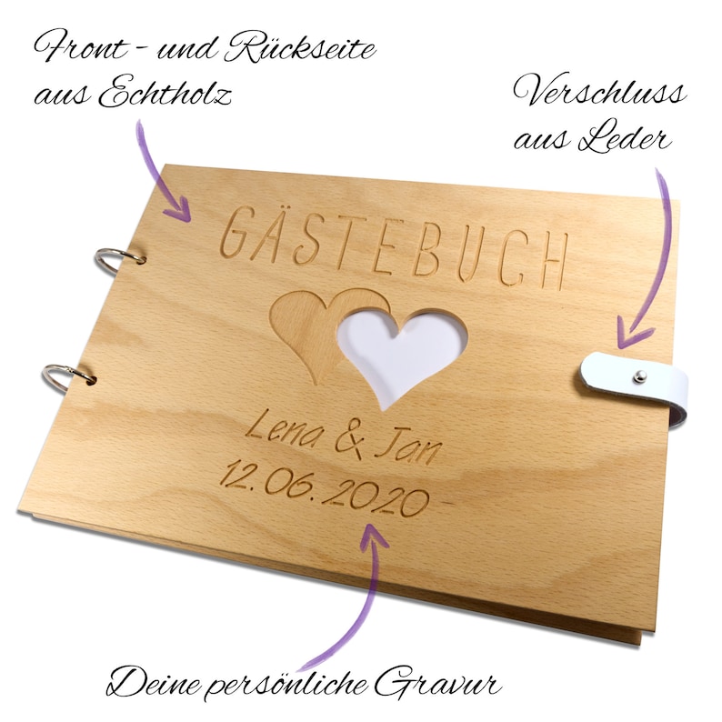 Gästebuch Hochzeit Personalisiertes Hochzeitsgästebuch aus Etsy