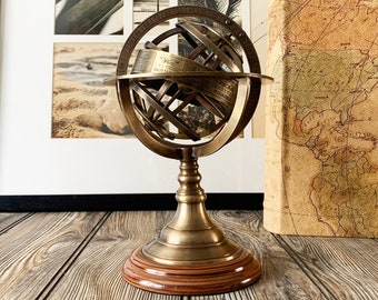Vintage Zodiac Armillary Brass Sphere Globe | Etsy