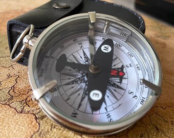 Custom Made WWII Airplane Pocket Compass Gift