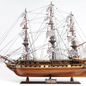 Handcrafted USS Constitution Sailing Ship