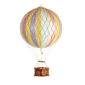 Pastel Rainbow Hot Air Balloon Home Decor