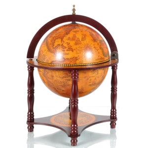 Handmade Nautical World Map Globe Chess Set