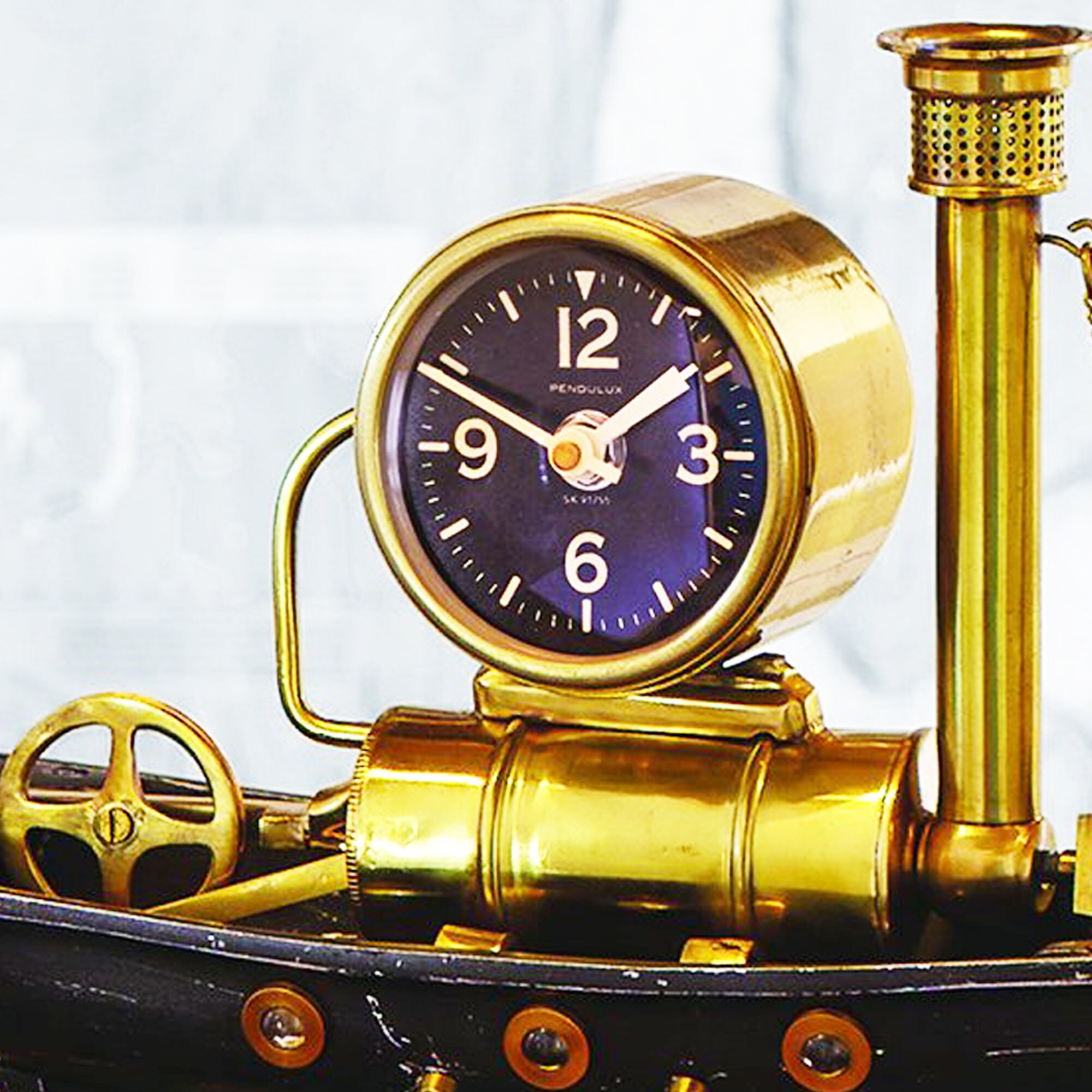 Custom Made Steamboat Ship Desk Clock Decor Etsy