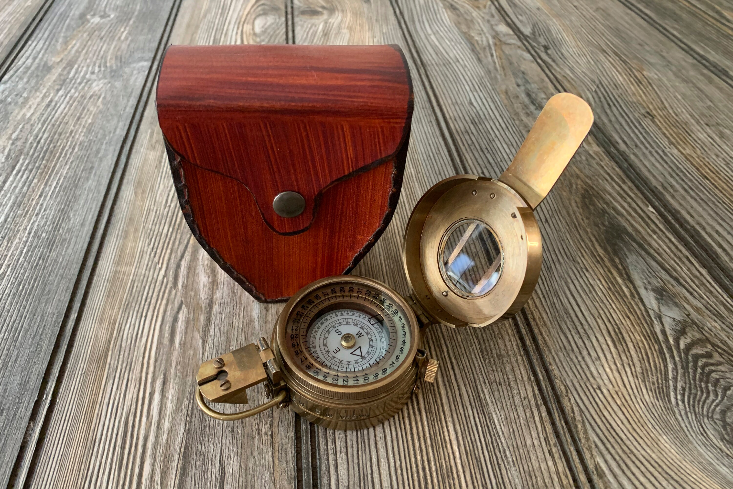 Vintage Wwii Military Pocket Compass Cadeau