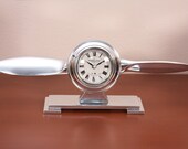 Art Deco Airplane Propeller Table Clock