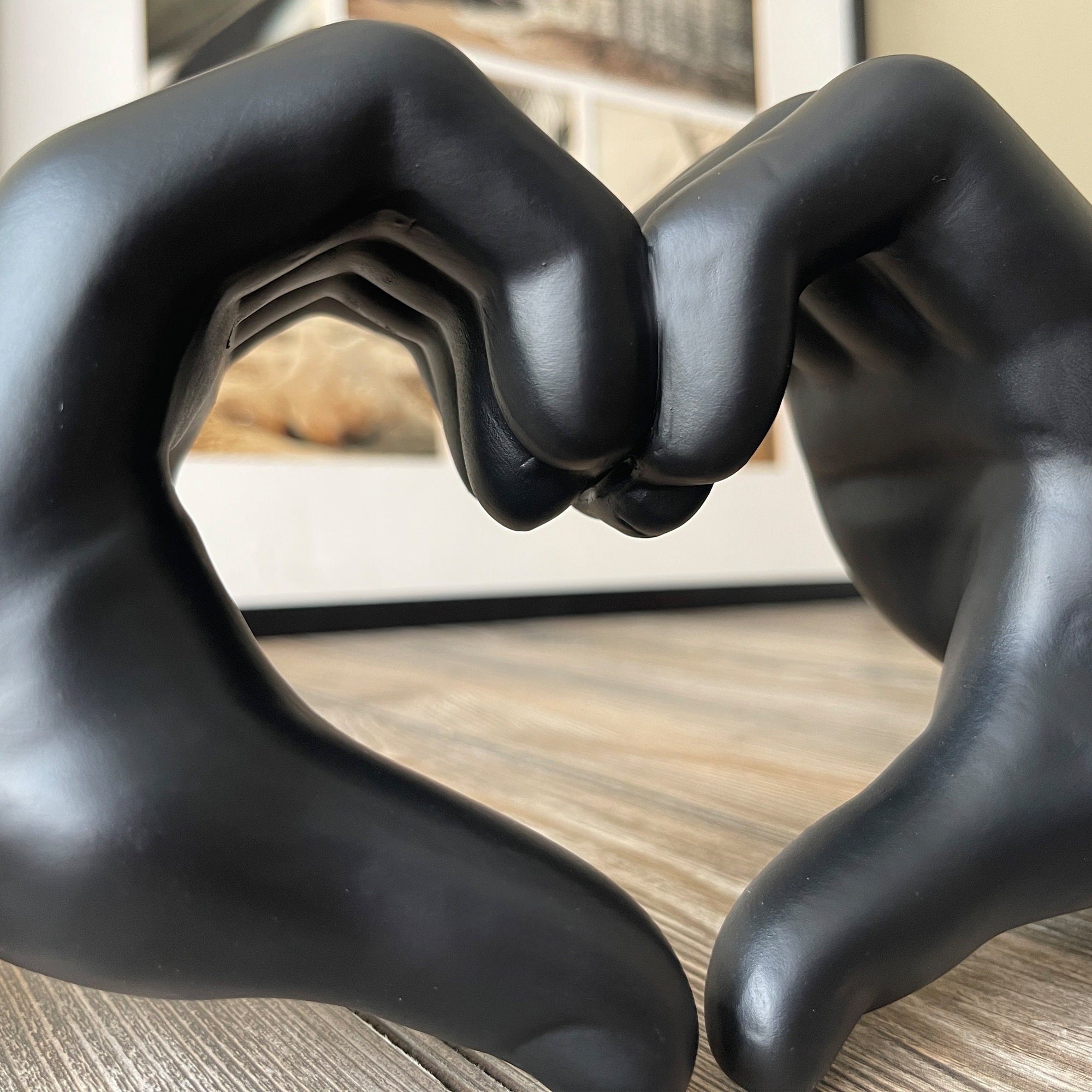 Heart Shaped Hands Handmade Decorative Statue 