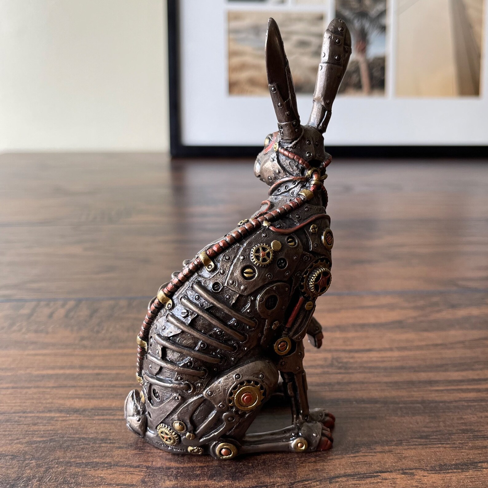 Handmade Steampunk Jack Rabbit Statue Decor Etsy