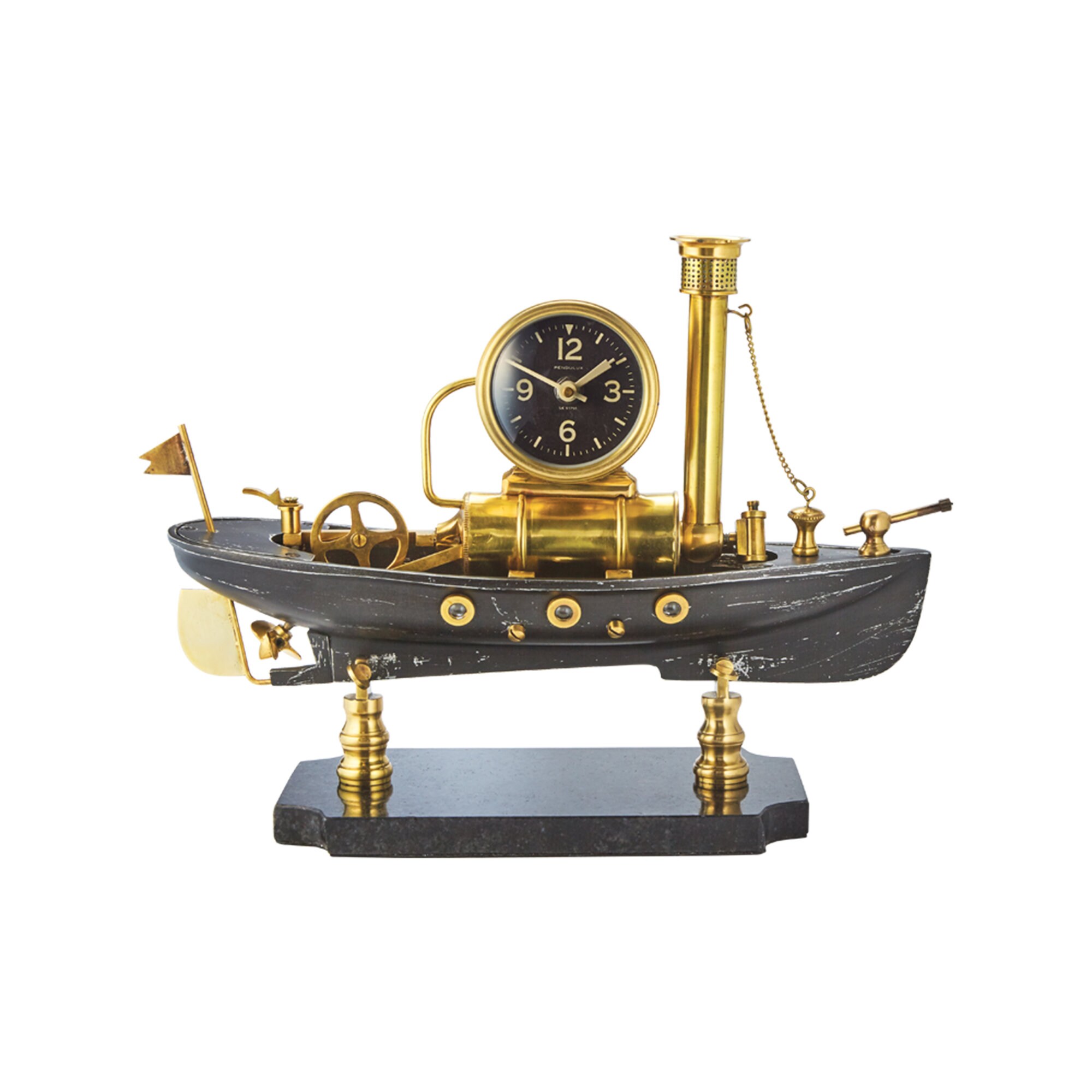 Custom Made Steamboat Ship Desk Clock Decor Etsy