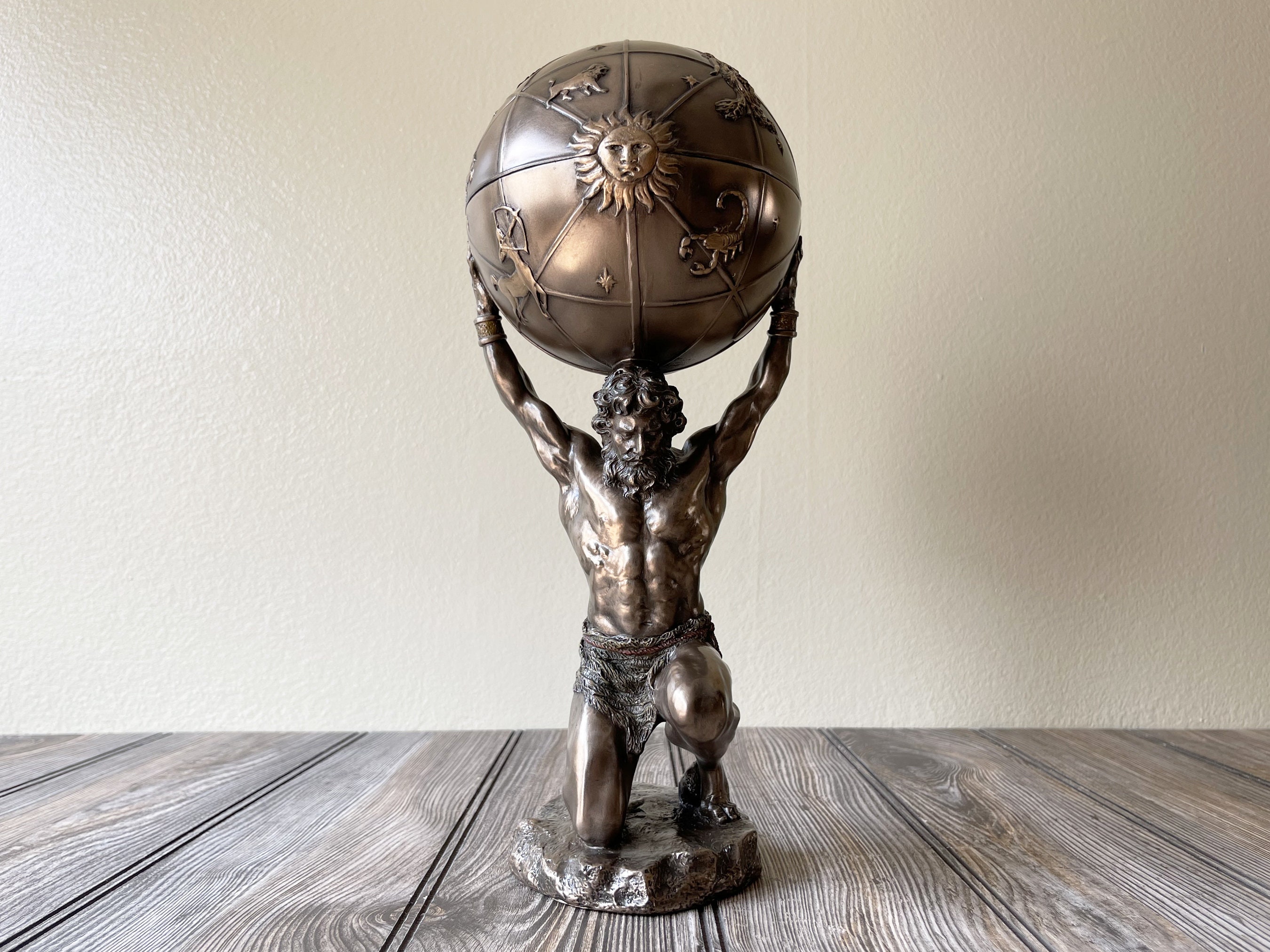 Kneeling Atlas Holding Heavens Statue Trinket Box Kneeling Atlas Holding Heavens Statue Trinket Box