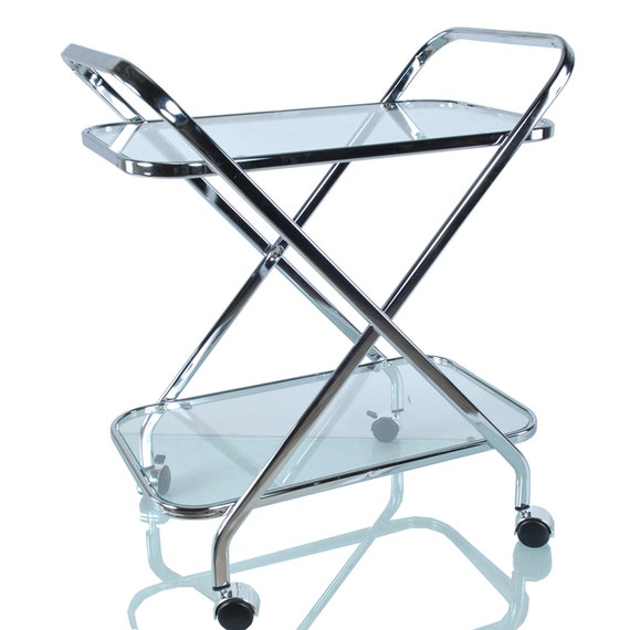 Serving Tray Table Bar Cart Trolley on Wheels Etsy UK