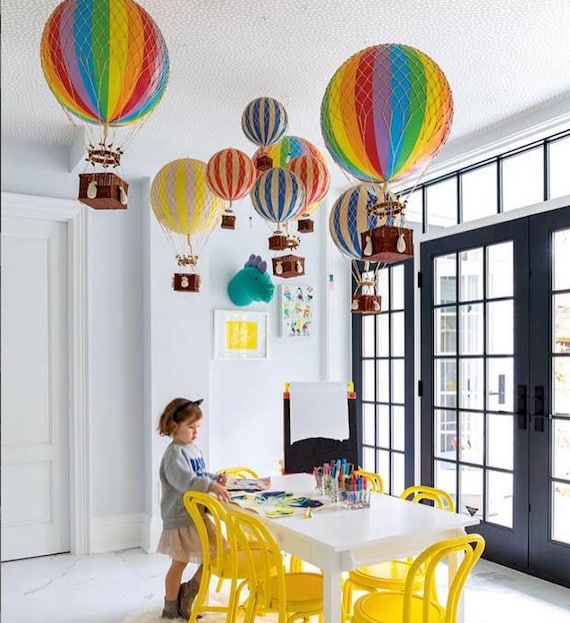 Modèle de montgolfière fait à la main, décoration de chambre d