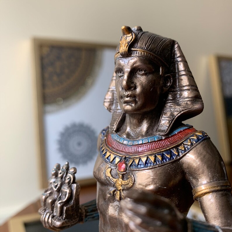 Decorative Ancient Egyptian Pharaoh Statue Etsy