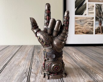 Steampunk Gauntlet Of Love Hand Statue Decor