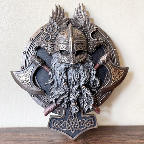Viking Berserker Twin Axe Wall Decor Plaque Etsy