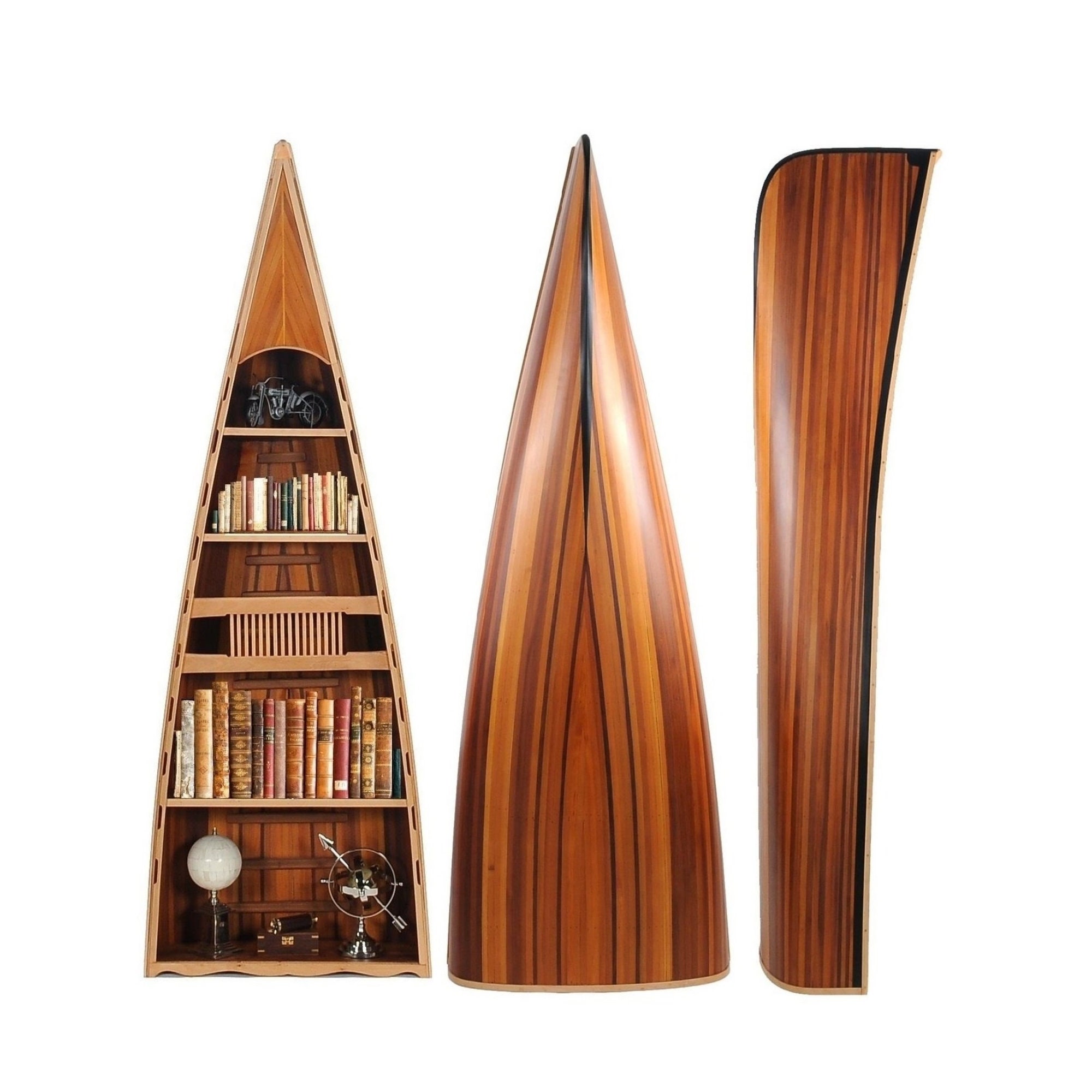 Wooden canoe shelf deals