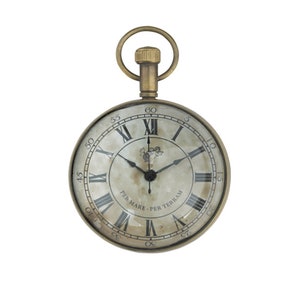 Desk Clock, Vintage Clock Pocket Watch With Convex Optical Glass and ...
