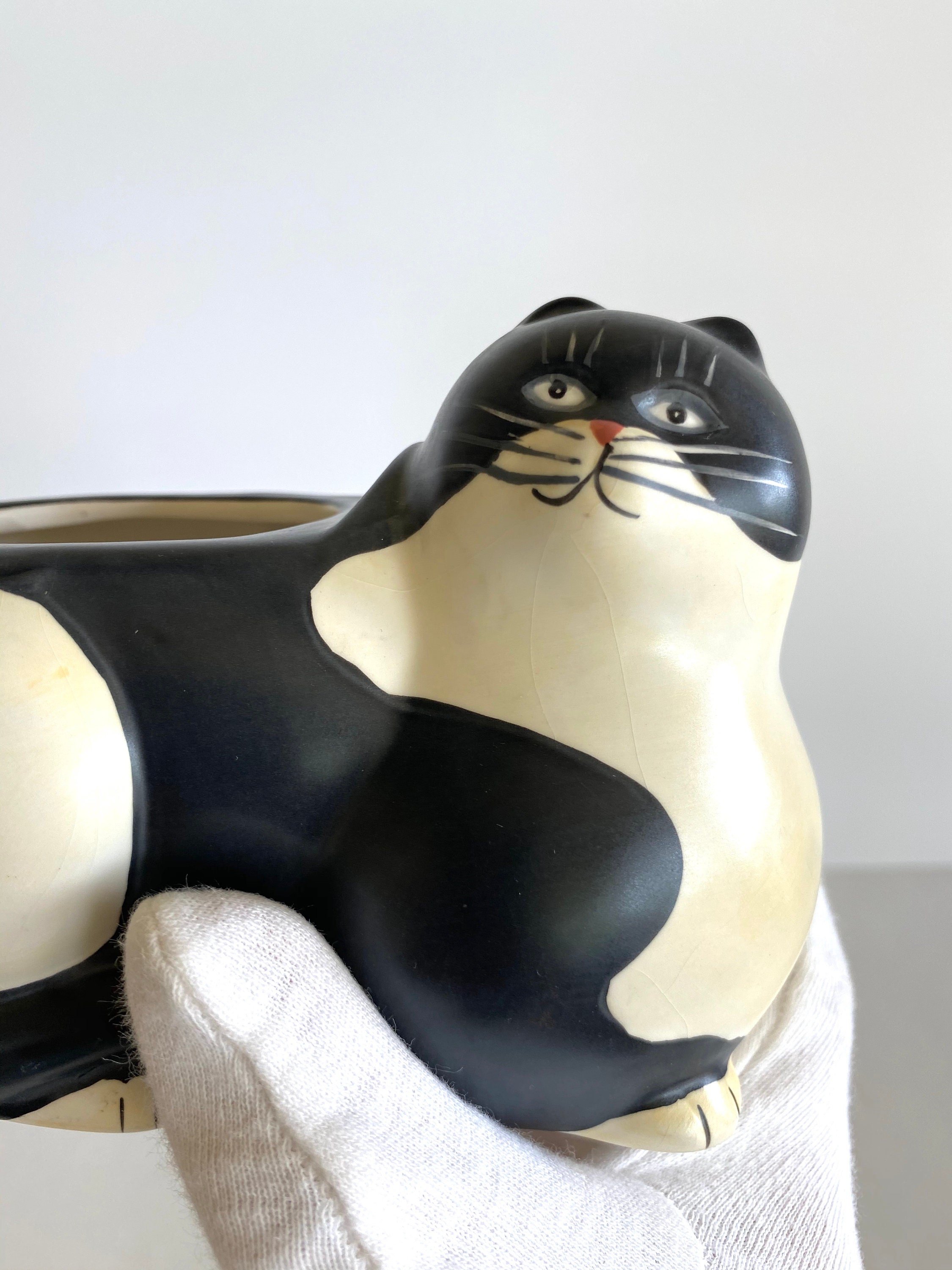 Vintage Sponge Holder Ceramic Cat Sponge Holder Etsy
