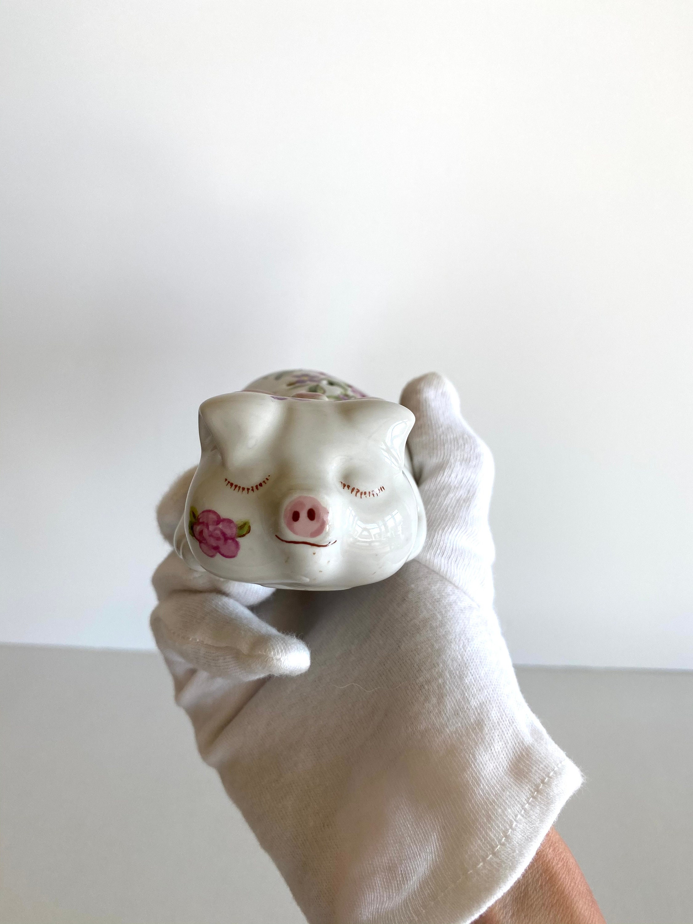 Vintage Pig Incense Holder Ceramic Pig Pig Figurine Etsy