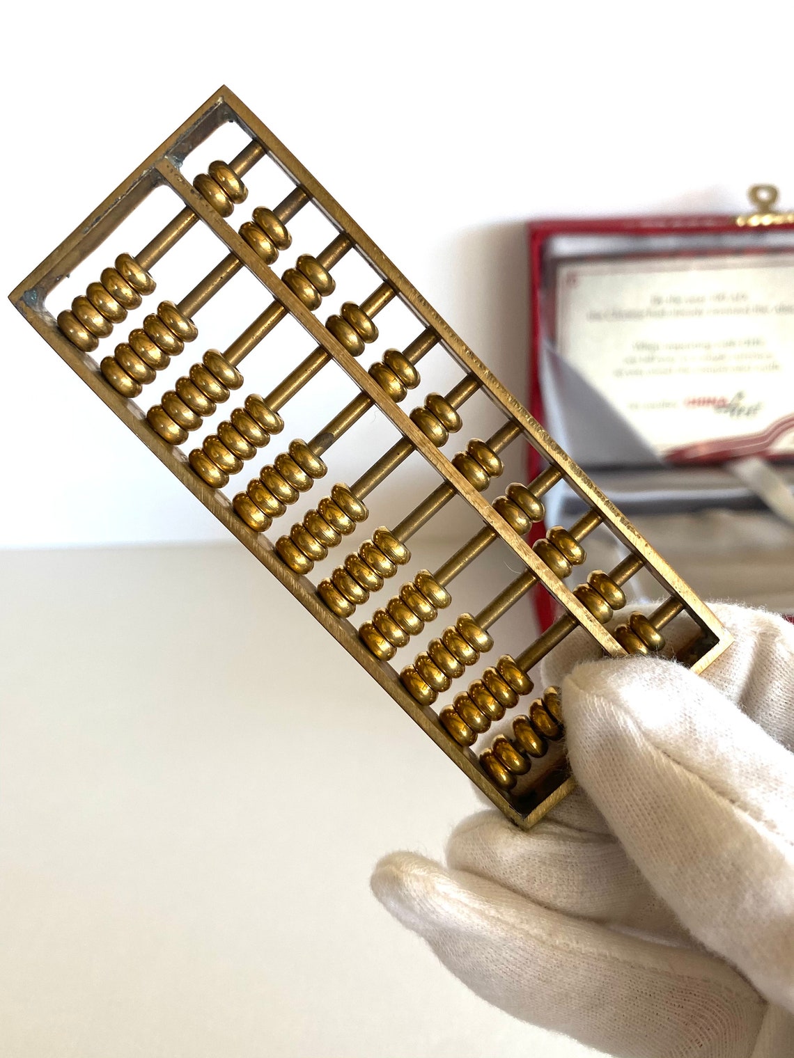 Brass Abacus Vintage Abacus Solid Brass Abacus Etsy