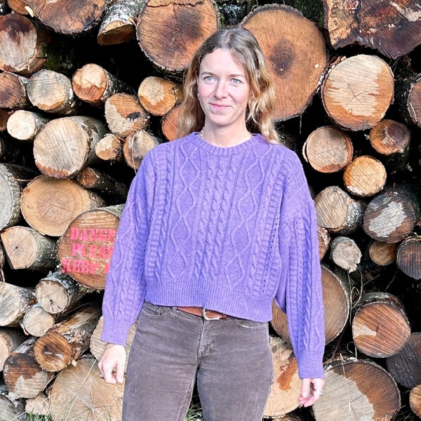 Cable Knit Jumper in Recycled Wool
