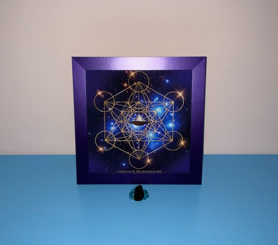 Metatrons Cube Digital Art Poster Etsy