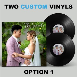 Two 12" Inch Mixtape Vinyl Records: Two Sided, Black - Your Best Playlist On Vinyl LP (20 Mins Per Side) - Includes Cover & Vinyl Stickers