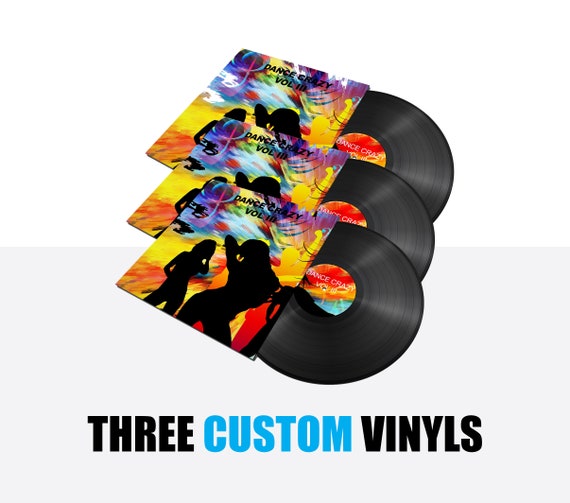 Three 12 Inch Mixtape Vinyl Records: Two Sided, Black - Your