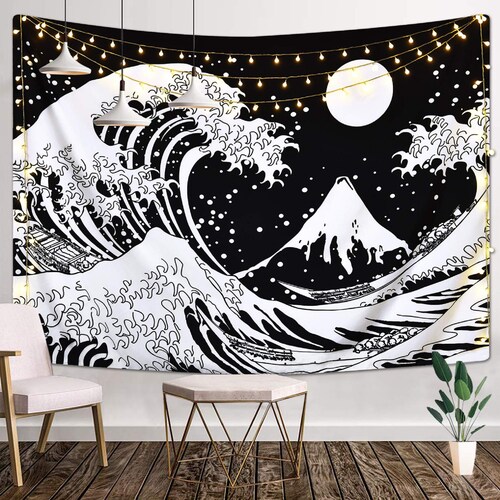 Kriticraftsin Wave Tapestry Ocean Wave Tapestry the Wave Etsy