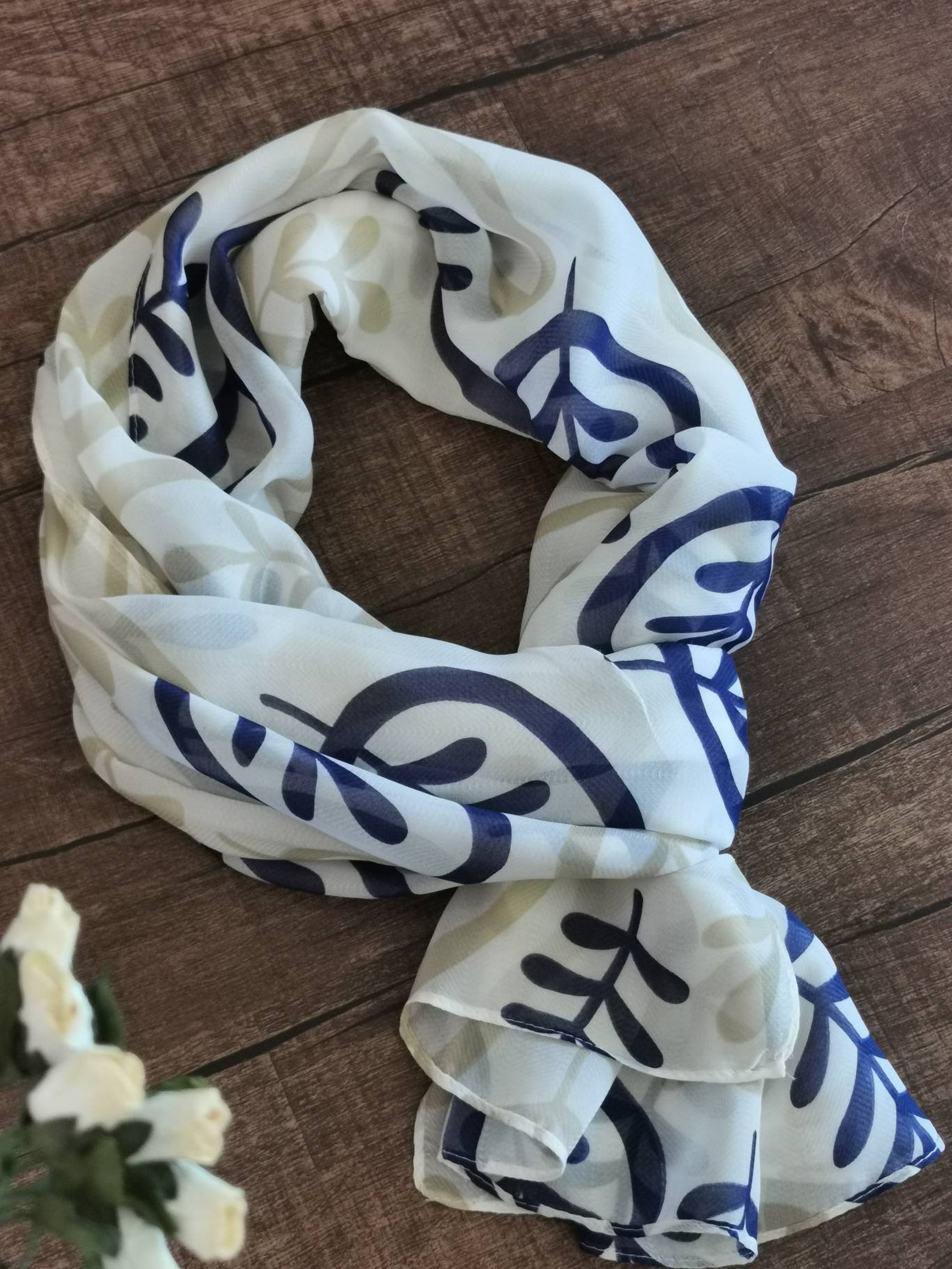 Chiffon scarf white chiffon scarf neck shawl hijab rectangular scarf